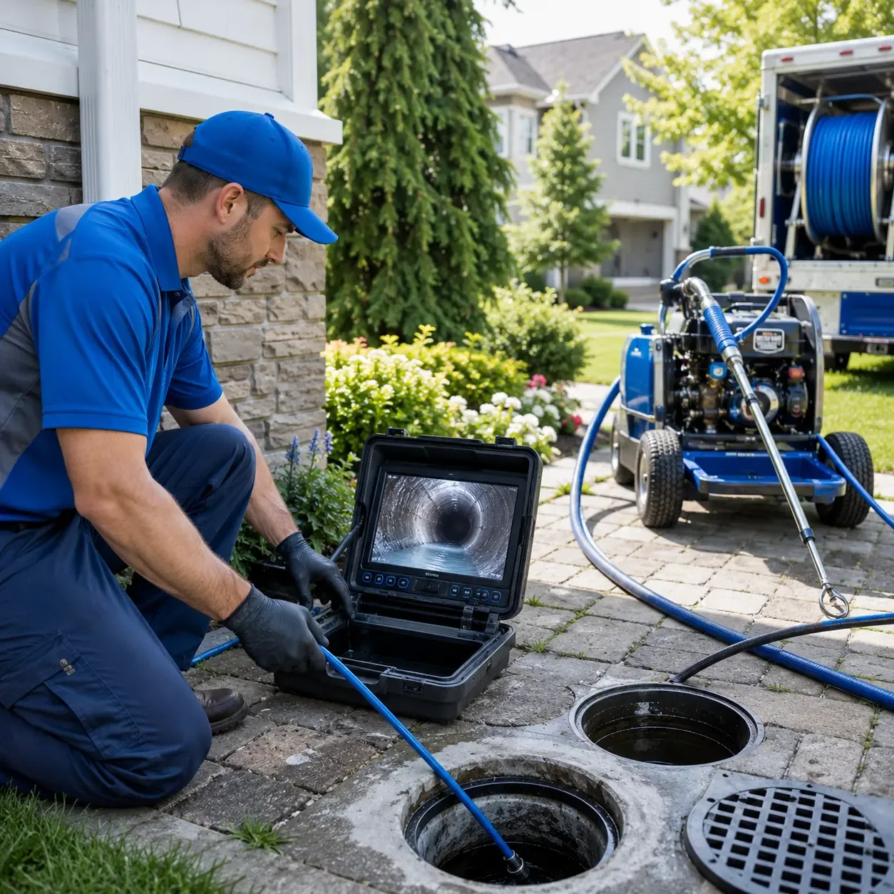 Outdoor drain cleaning professionals serving Olyphant, PA