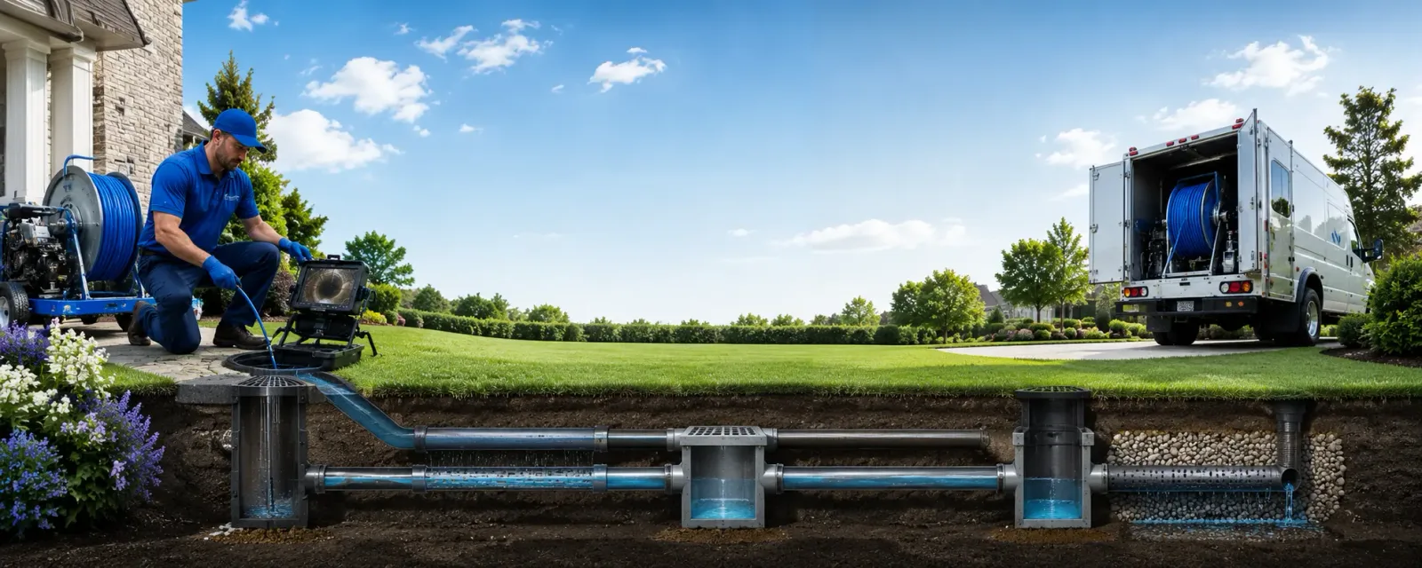 Outdoor drain cleaning information for Olyphant, PA